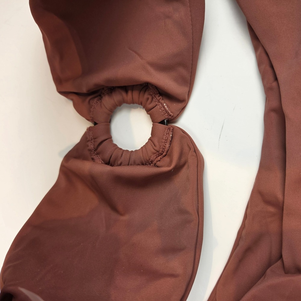 Zaful Bikini Set Women S Rust O-Ring Bandeau High Cut Beach Summer Boho 601 NWT - Picture 10 of 13